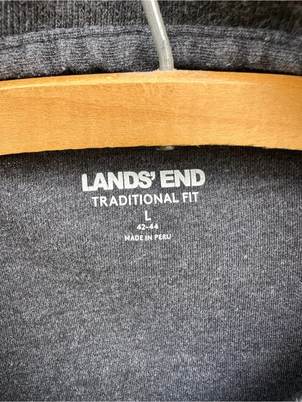 Lands' End Men's Dark‎ Gray Polo Shirt